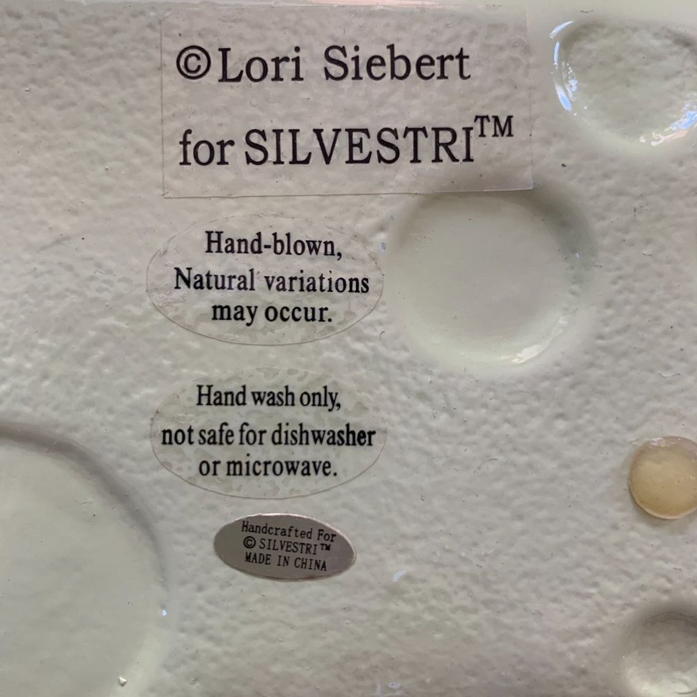 Lori Siebert for Silvestri Hand Blown Glass Christmas Tree Divided Platter - Picture 5 of 11
